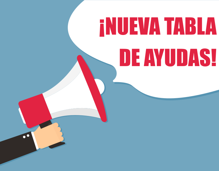 Nueva Tabla de aplicación de Ayudas del Economato